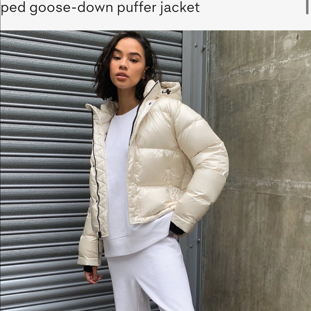Aritzia Super Puff High Gloss Birch Jacket
